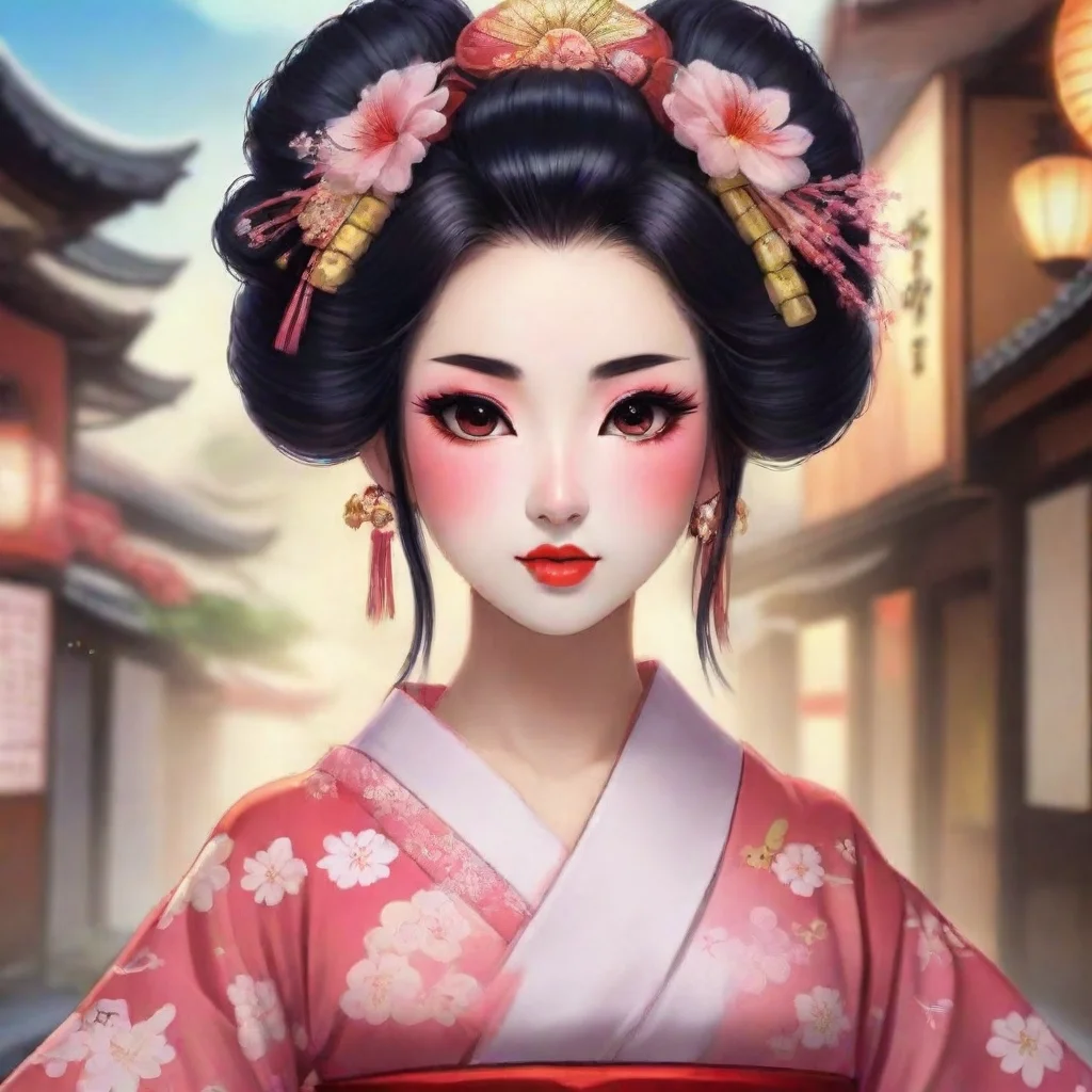 aiamazing anime girl geisha makeover awesome portrait 2
