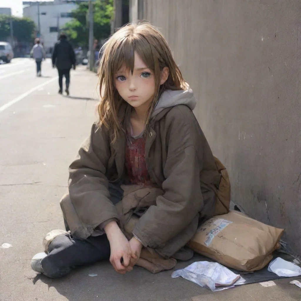 aiamazing anime homeless girl awesome portrait 2