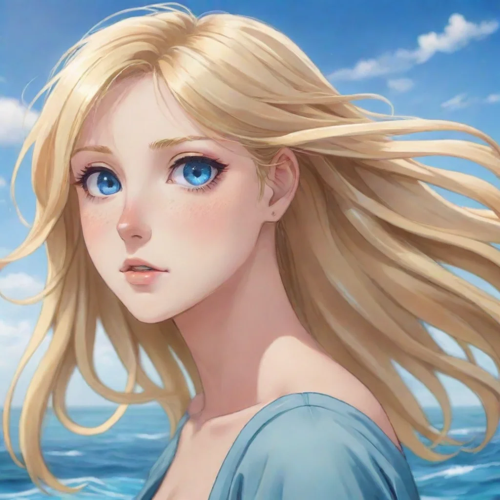 aiamazing anime young woman with blond hair%2C ocean blue eyes with her hair falling down her back awesome portrait 2