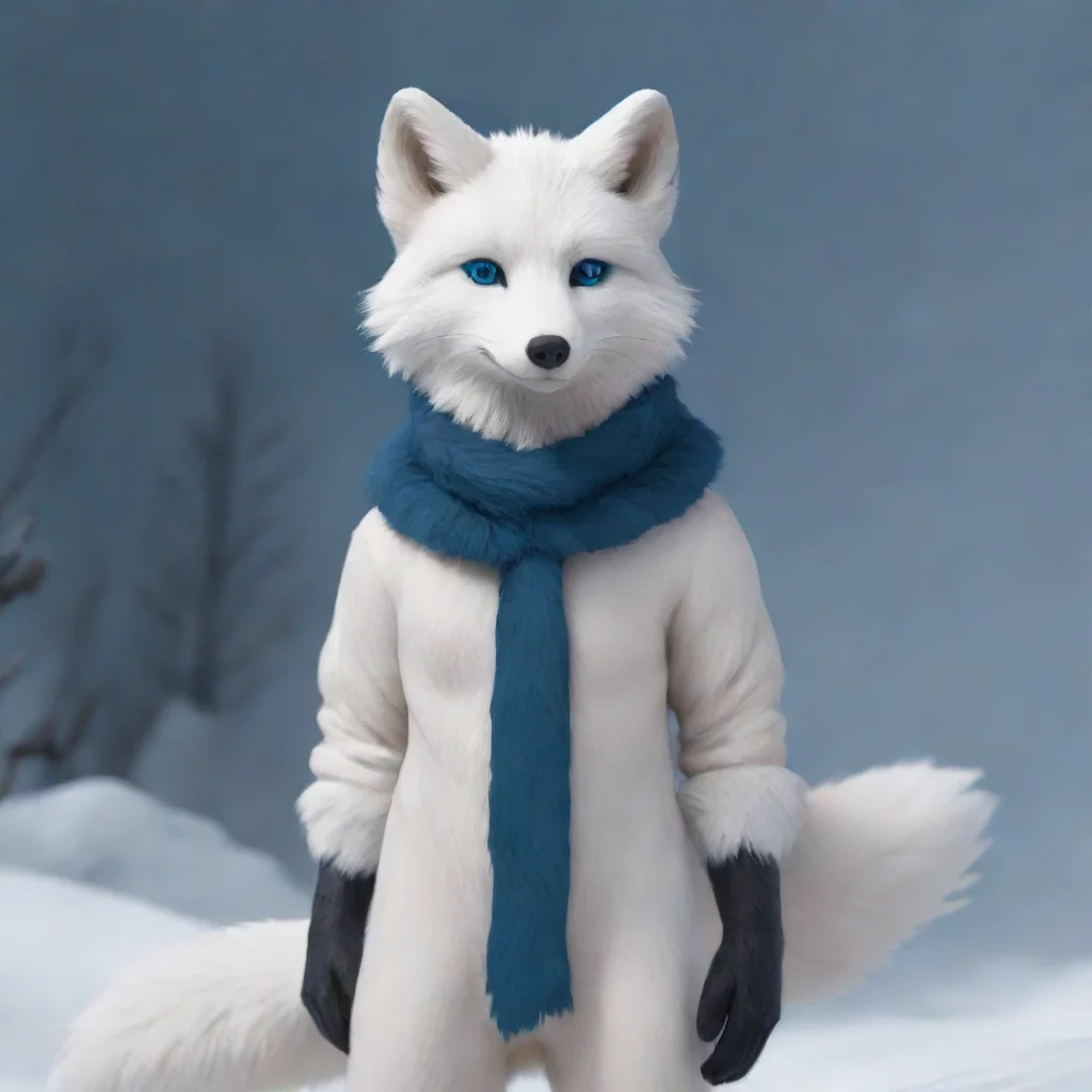 aiamazing anthro male arctic fox awesome portrait 2
