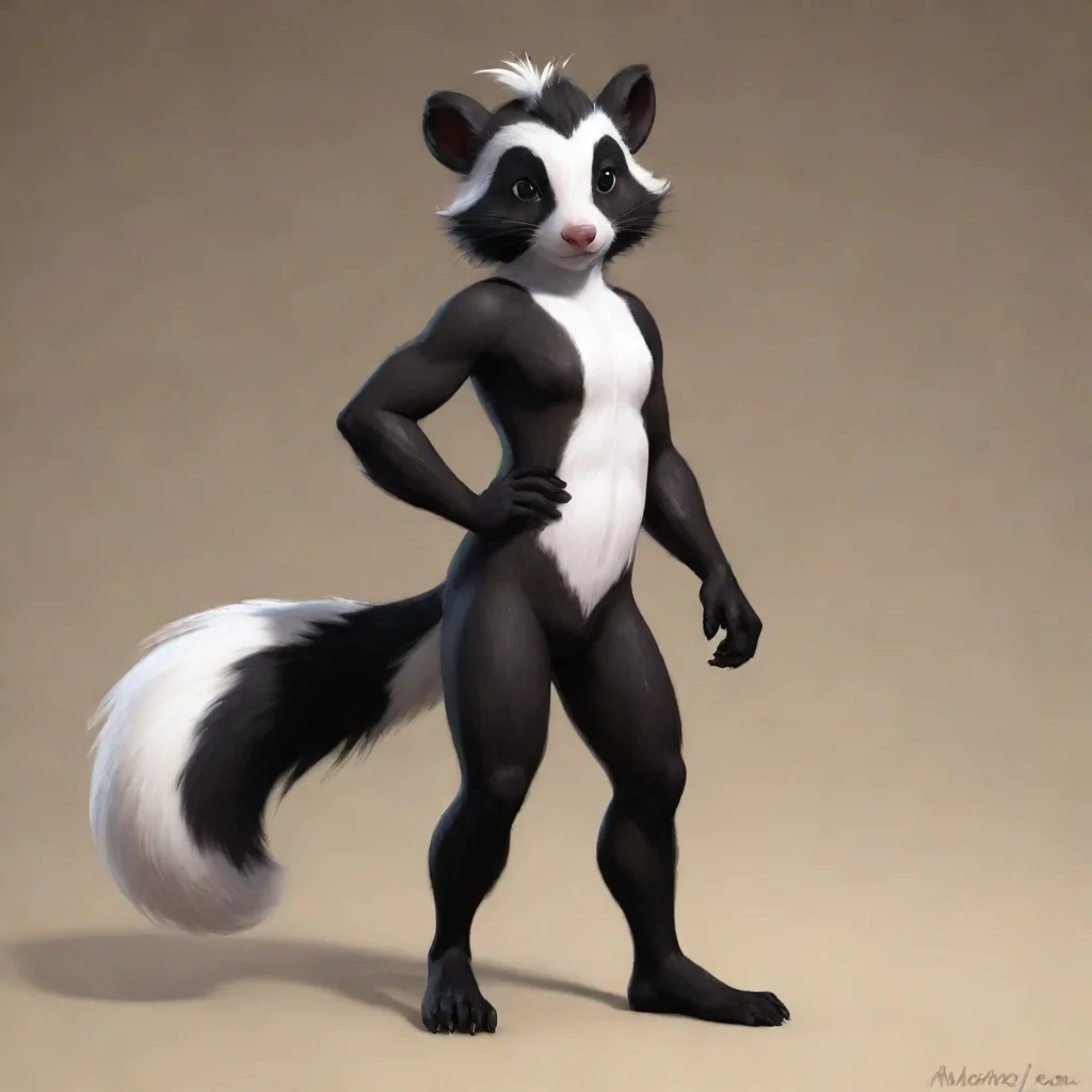 aiamazing anthro skunk awesome portrait 2