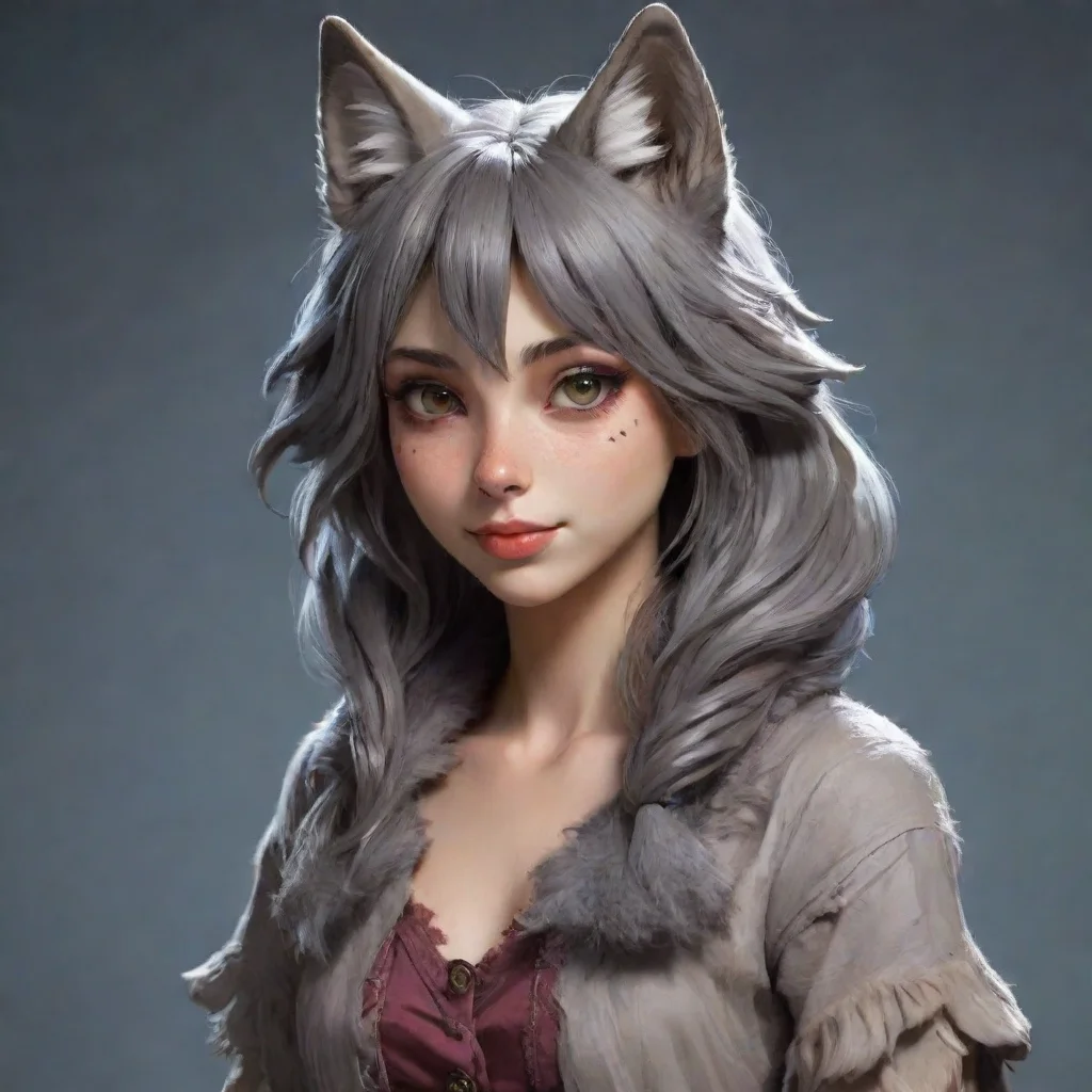 aiamazing anthropomorphic wolf girl awesome portrait 2