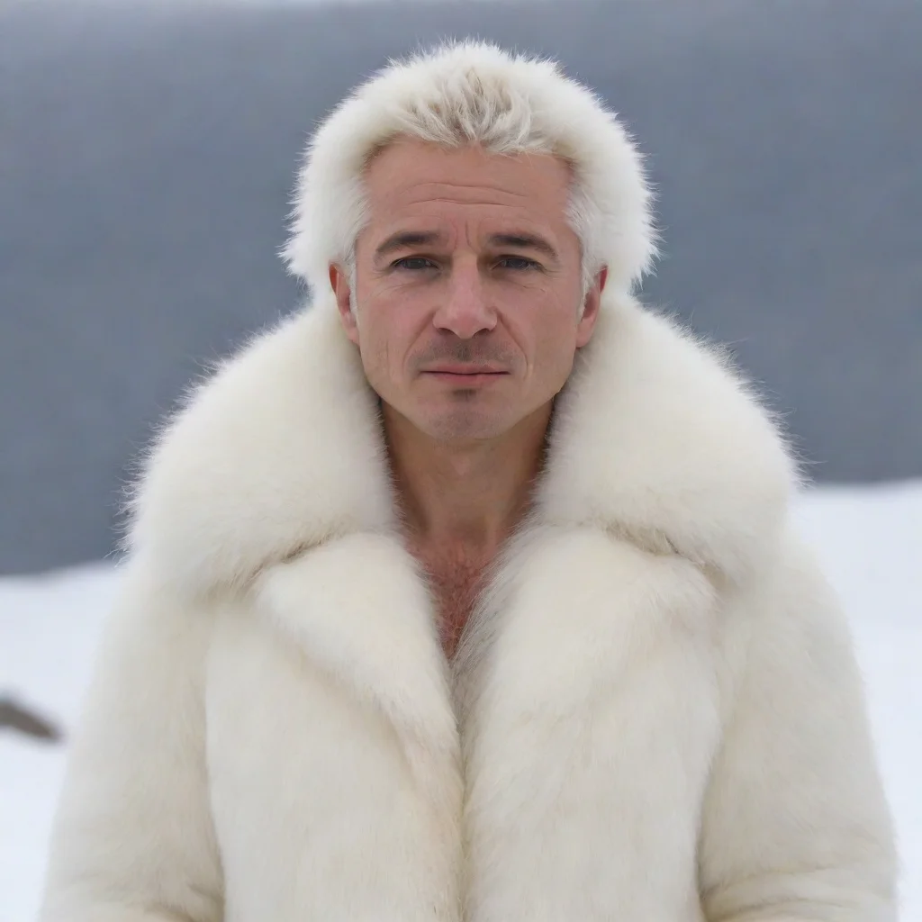 aiamazing arctic fox fur covered male human awesome portrait 2