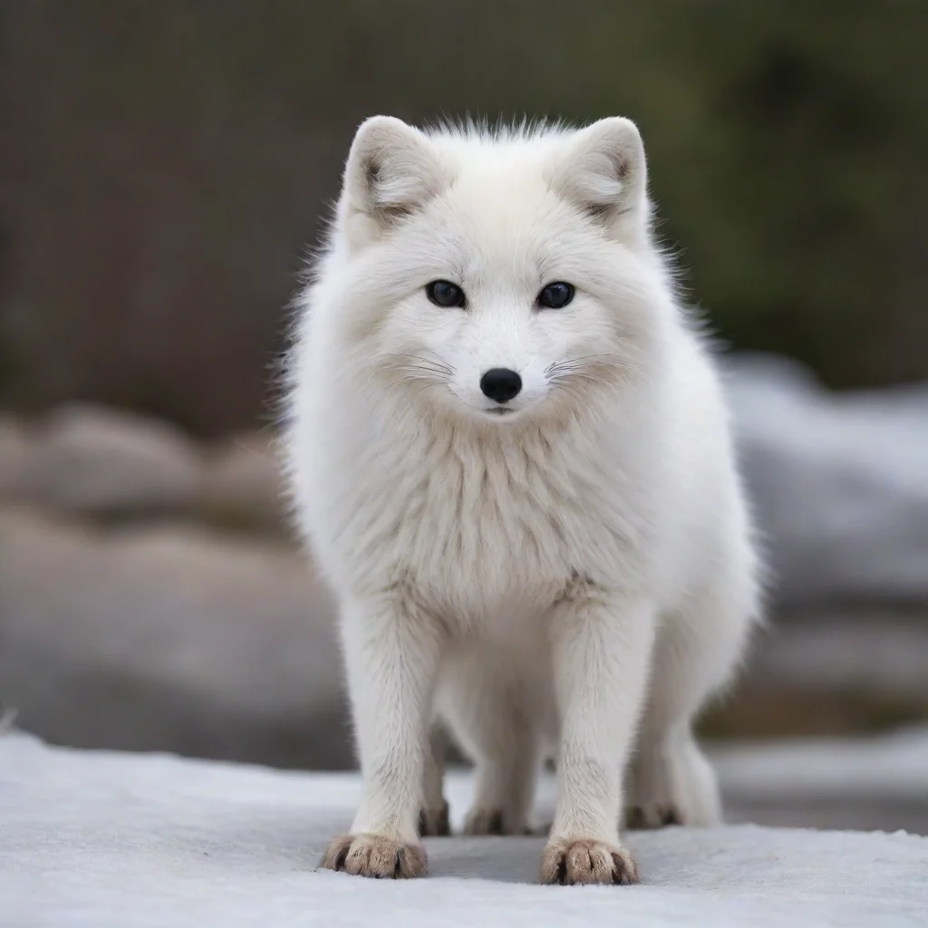 aiamazing arctic fox standing on human%27s back awesome portrait 2