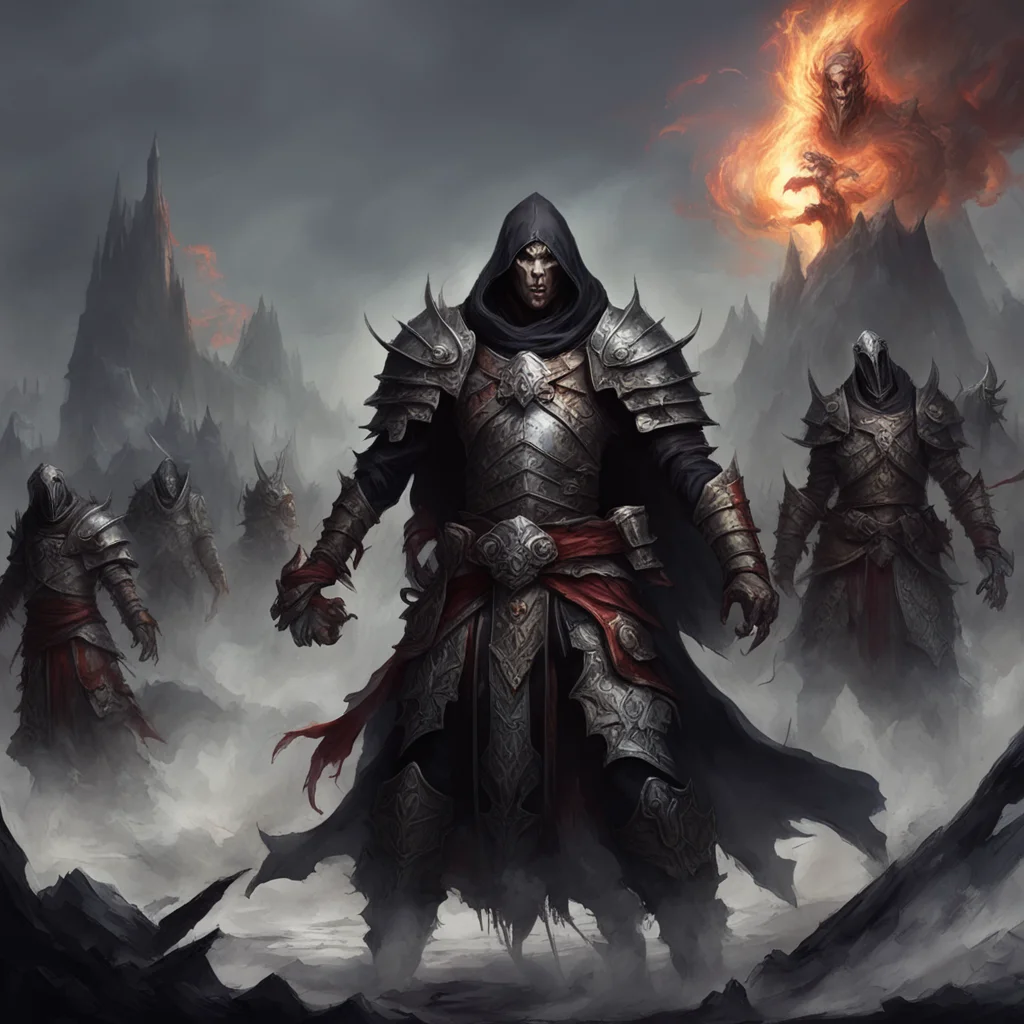 amazing art of warriors in the apocalypse in divide and conquer conflict necromancer awesome portrait 2