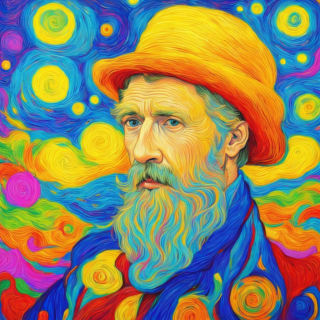 amazing artwork by van gogh colorful wonderful awesome portrait 2