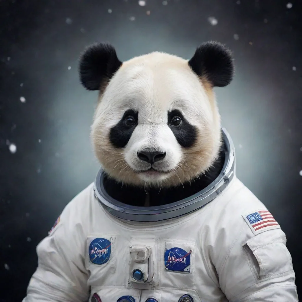 aiamazing astronaut panda awesome portrait 2