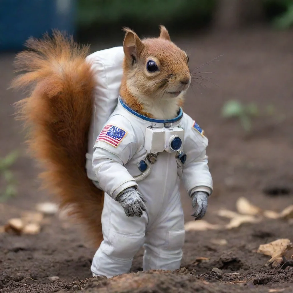 aiamazing astronaut squirrel awesome portrait 2