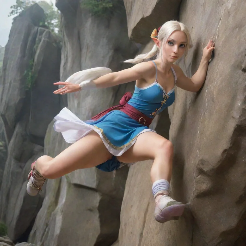 aiamazing athlete high elf maids bouldering awesome portrait 2