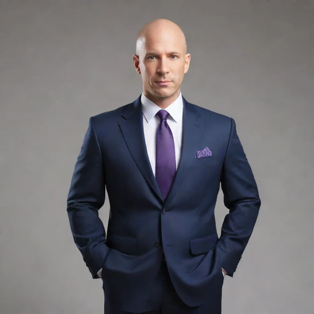 amazing bald business man in suit awesome portrait 2
