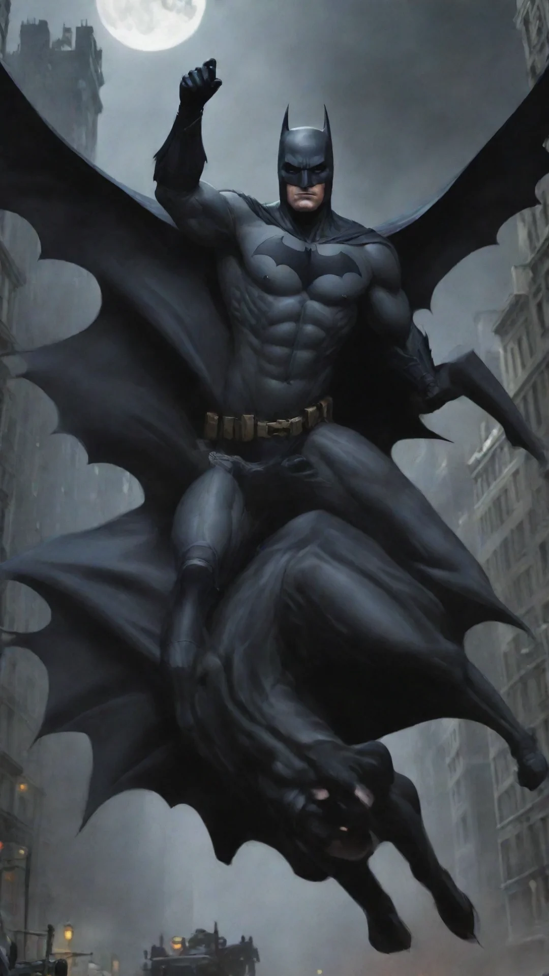 aiamazing batman riding black n160  awesome portrait 2 tall