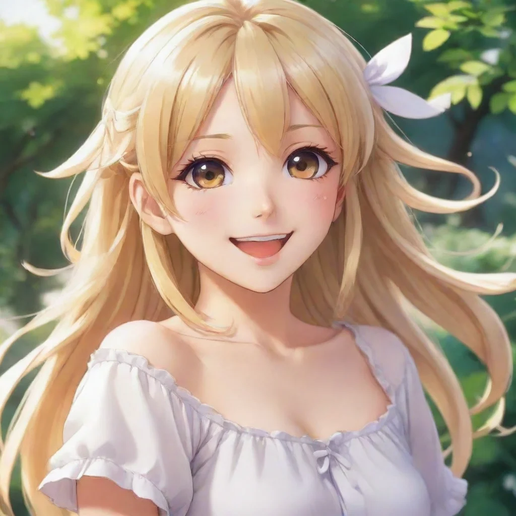 aiamazing beautiful blonde anime girl happy awesome portrait 2