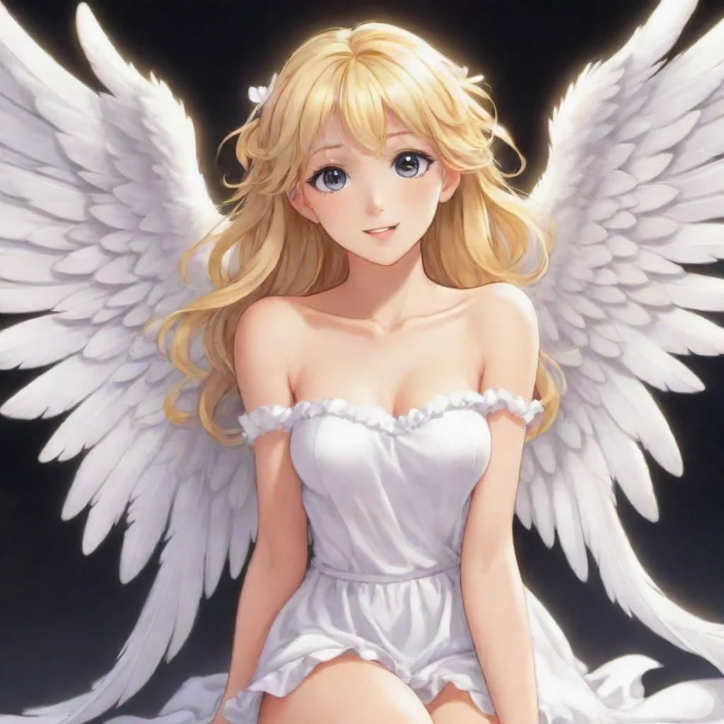 amazing beautiful blonde happy anime angel awesome portrait 2