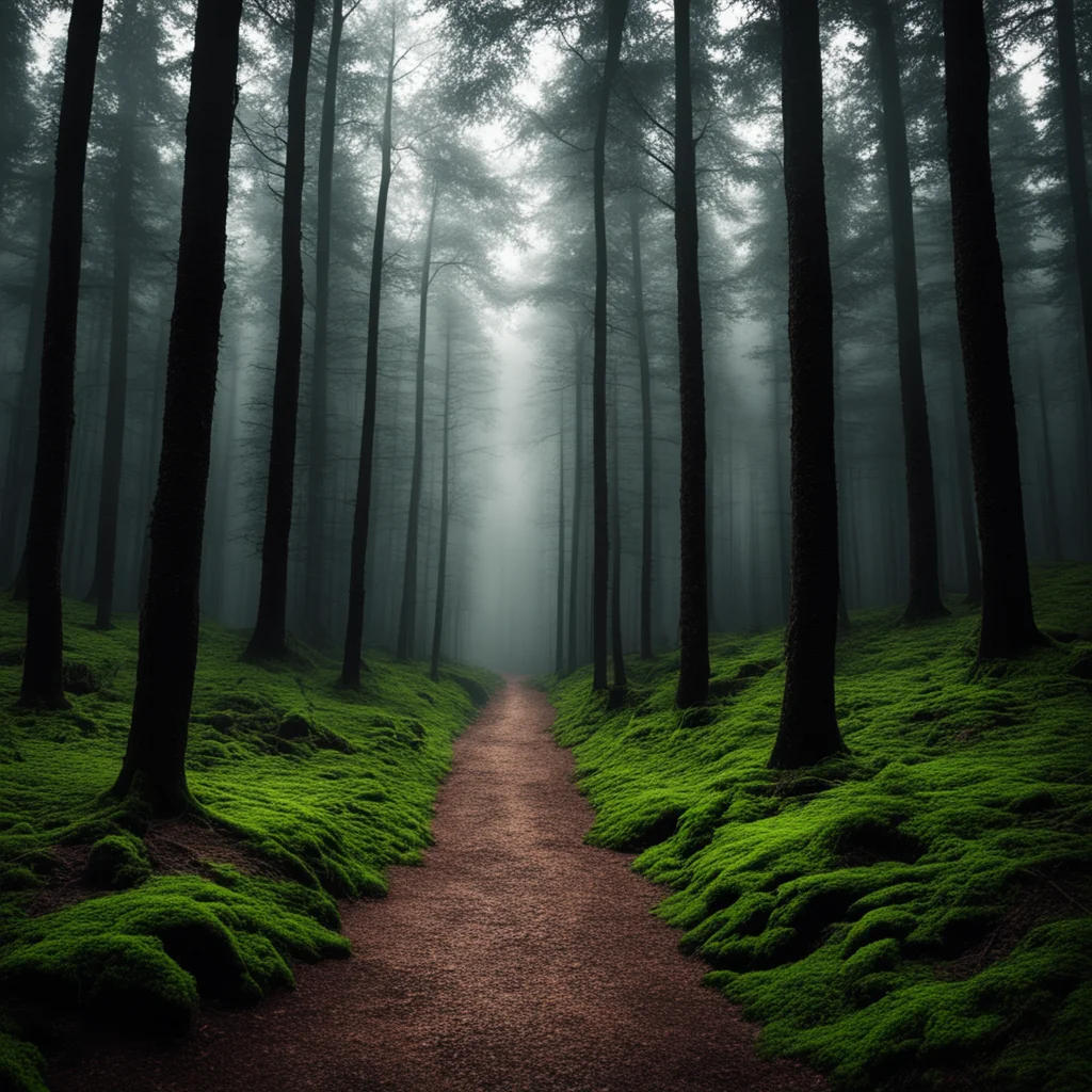aiamazing beautiful dimly lit forest 3 paths awesome portrait 2