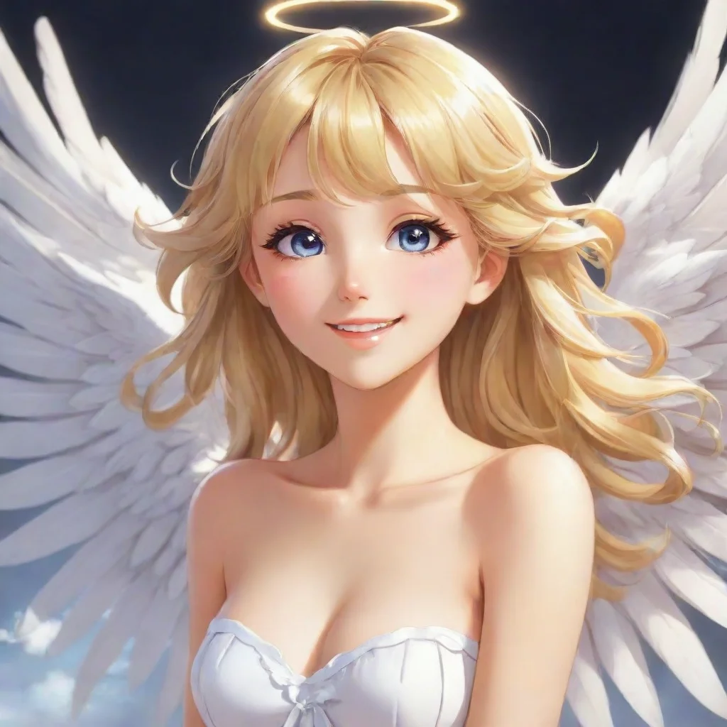 aiamazing beautiful happy blonde anime angel awesome portrait 2