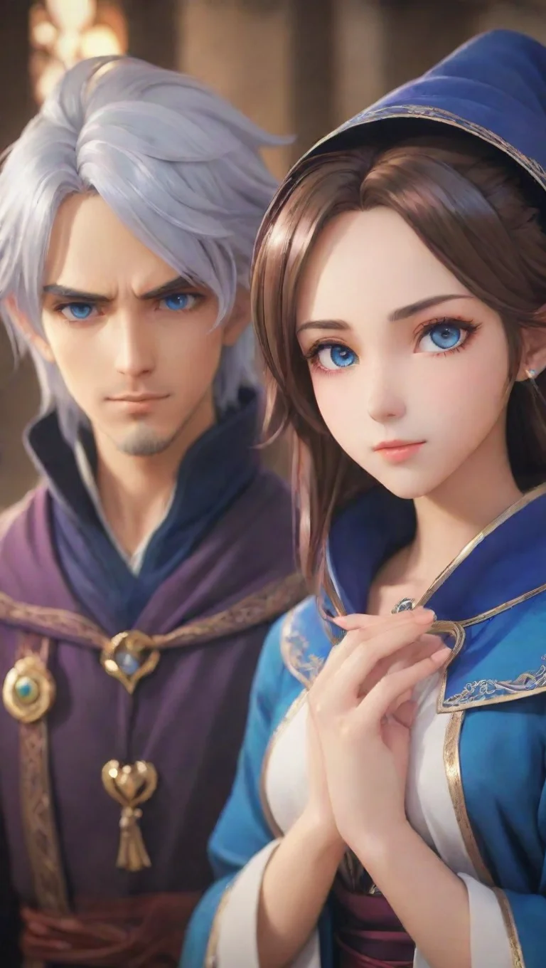 aiamazing beautiful male and female mage hd art detailed anime characters eyes clear stunning husband and wife wow bokehstylized awesome portrait 2 tall