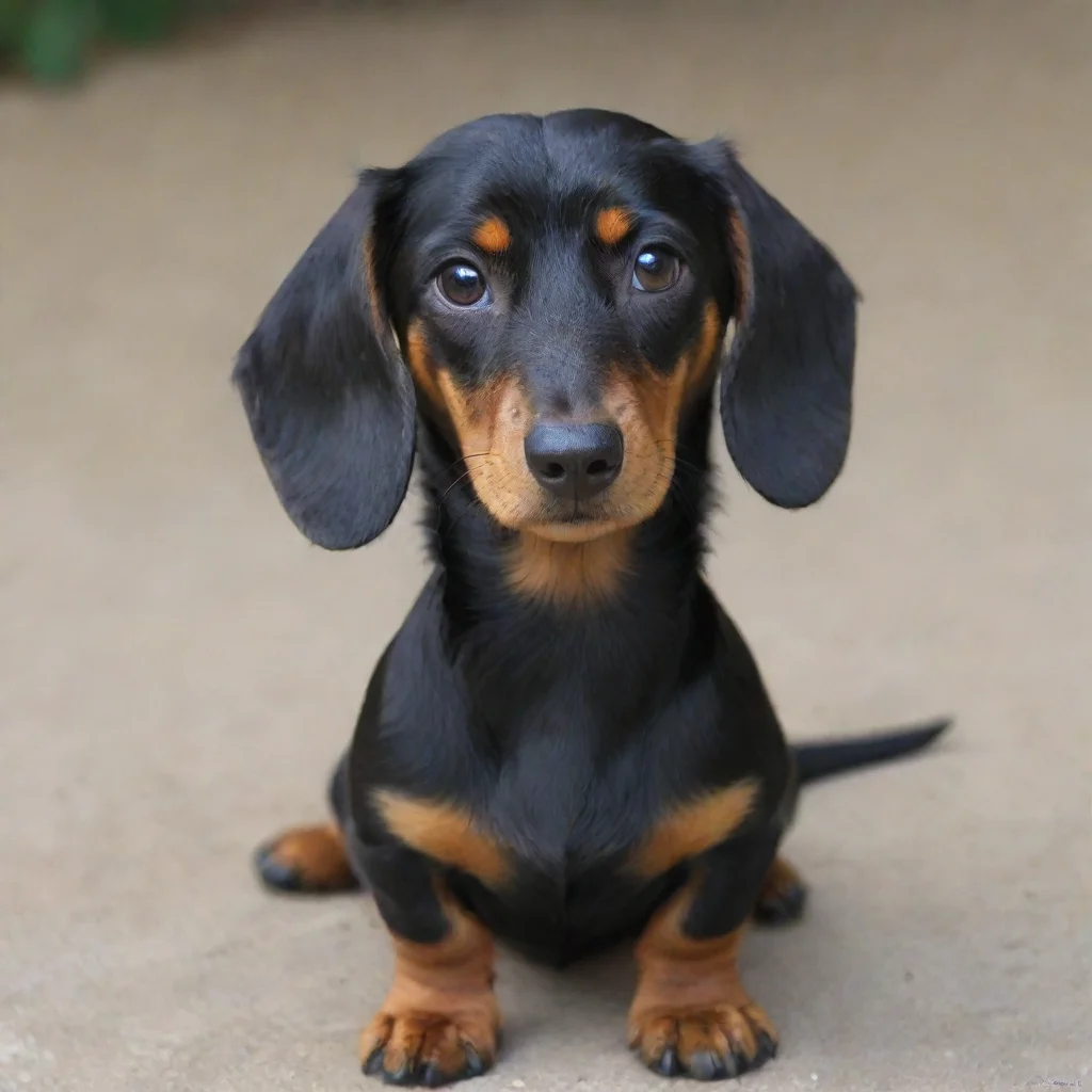 aiamazing black and brown dachshund named schultz  awesome portrait 2