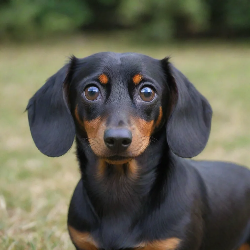 aiamazing black dachshund with wide eyes awesome portrait 2