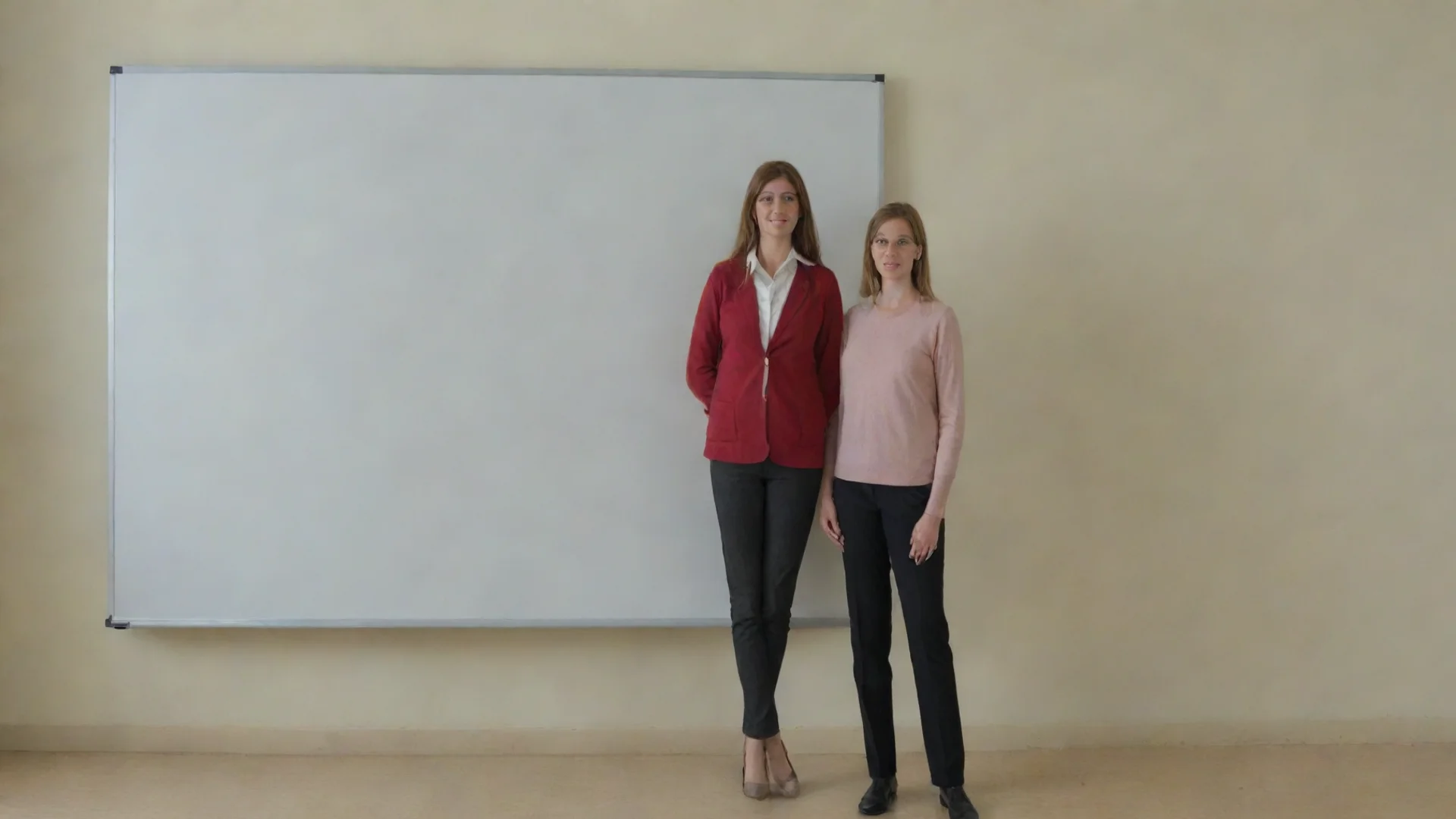 aiamazing blank board that covers the intire image. a teacher stand beside the board. the board cannot be covered by anything awesome portrait 2 hdwidescreen