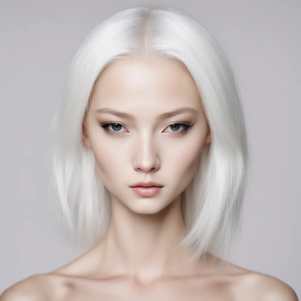 amazing bleachwhite haired  hollow mask bright skin tone awesome portrait 2