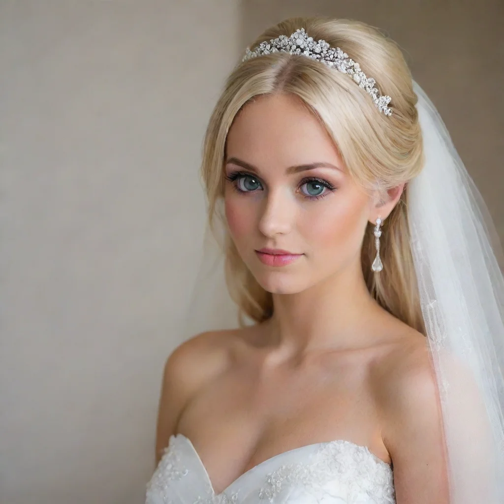 aiamazing blond bride awesome portrait 2