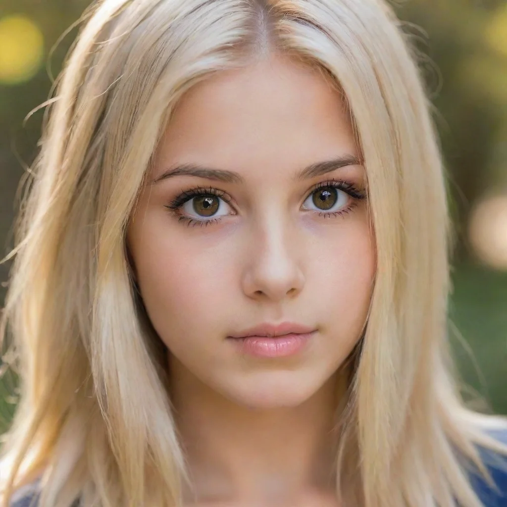 aiamazing blond girl with brown eyes awesome portrait 2