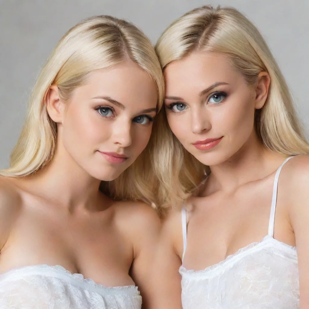 aiamazing blonde lesbian twins awesome portrait 2