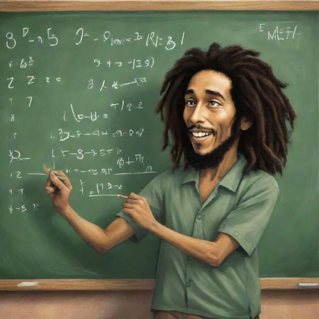 aiamazing bob marley as cartoon writing math on a school board awesome portrait 2