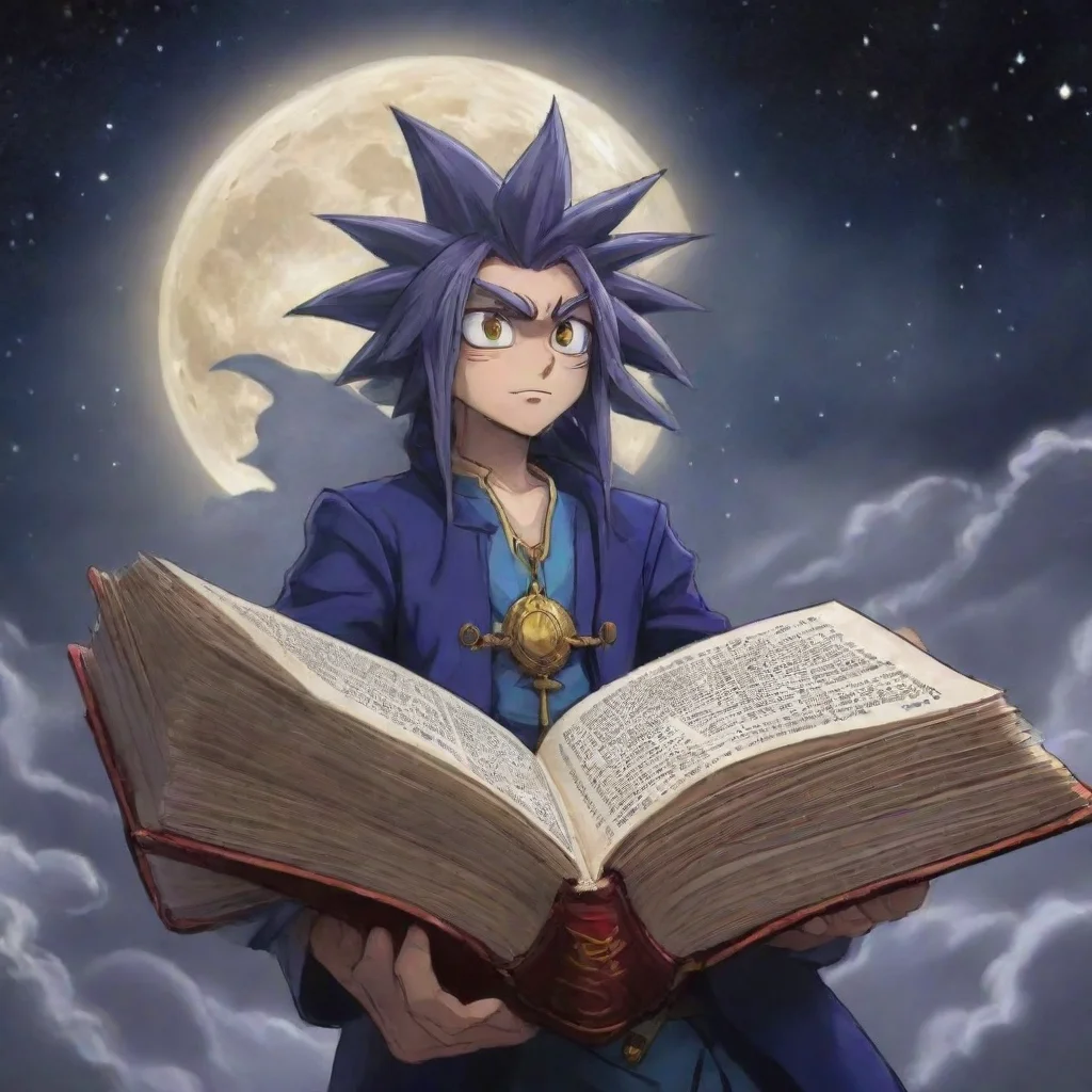 amazing book of moon yugioh card drawn in dolan art style awesome portrait 2