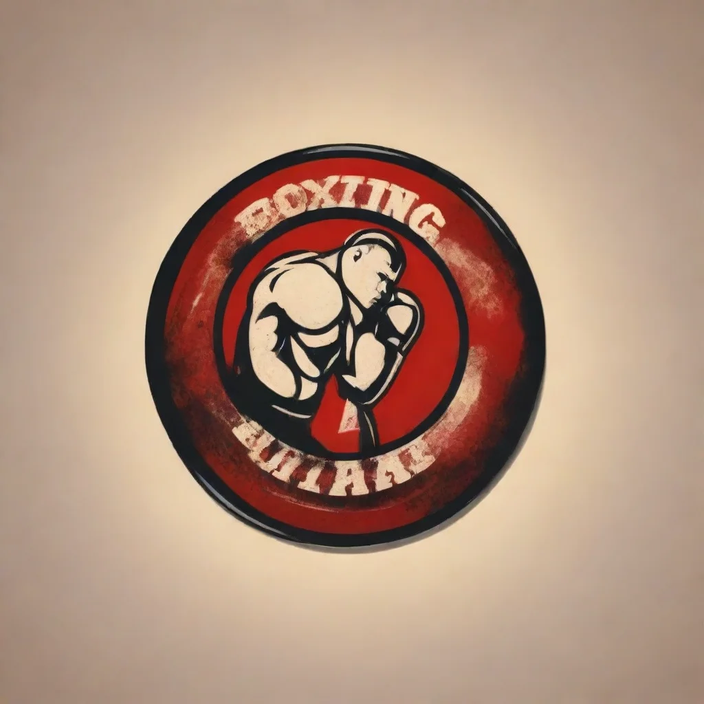 amazing boxing logo circle fire laur  awesome portrait 2