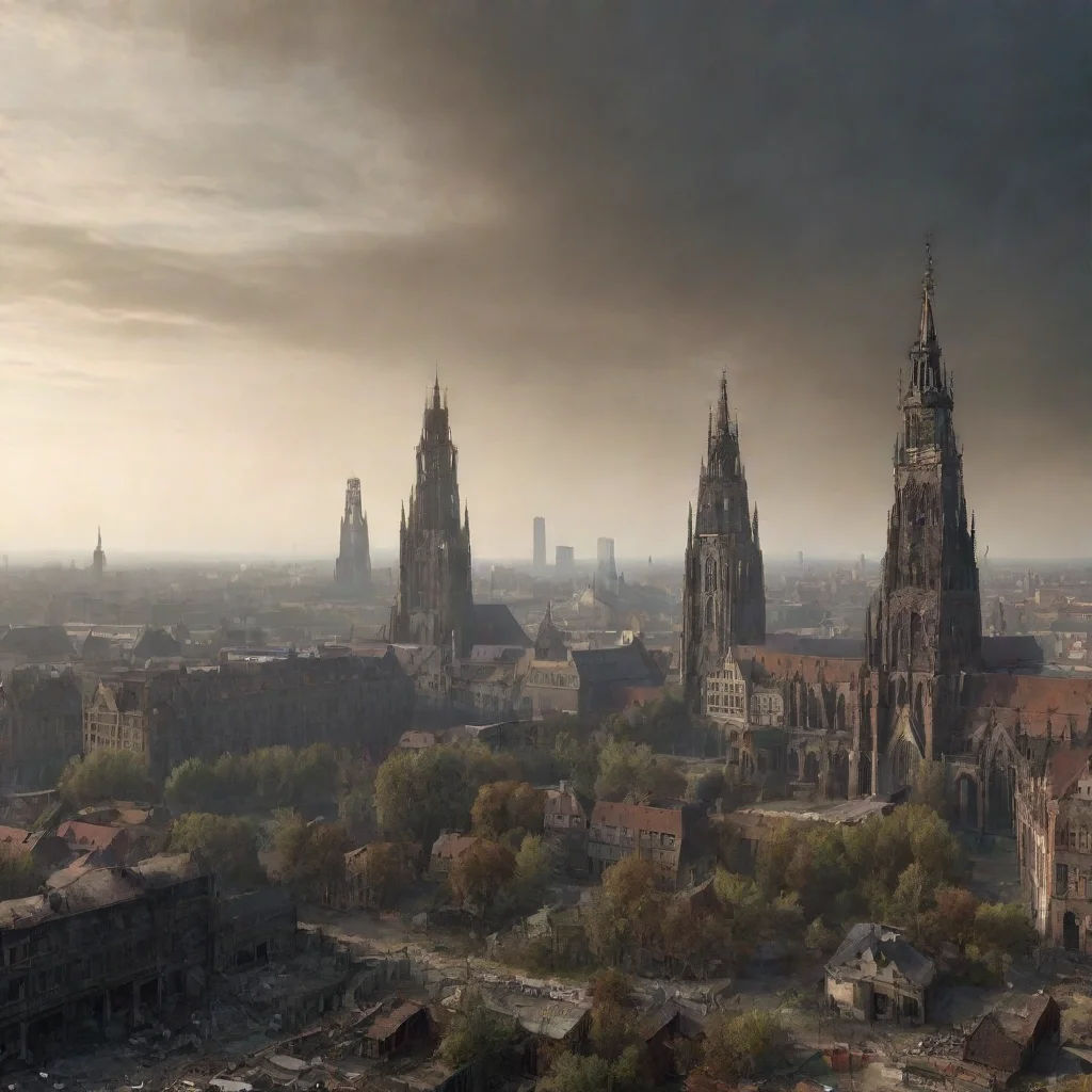 amazing bremen skyline in the post apocalypse  awesome portrait 2