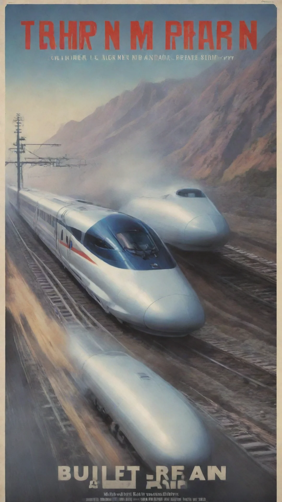 aiamazing brian miller styled bullet train movie poster  awesome portrait 2 tall