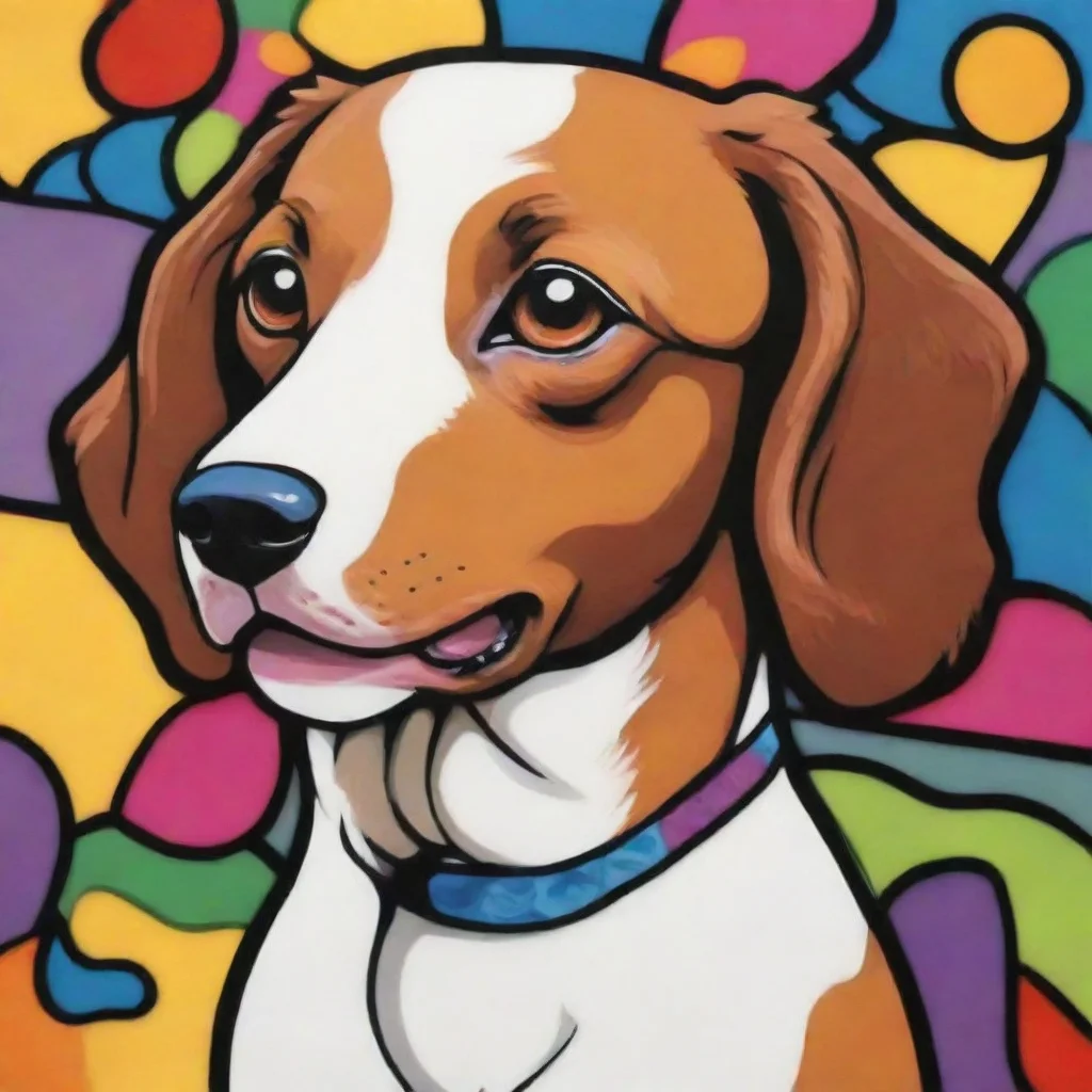 amazing brittany spaniel portrait by romero britto neo pop art awesome portrait 2