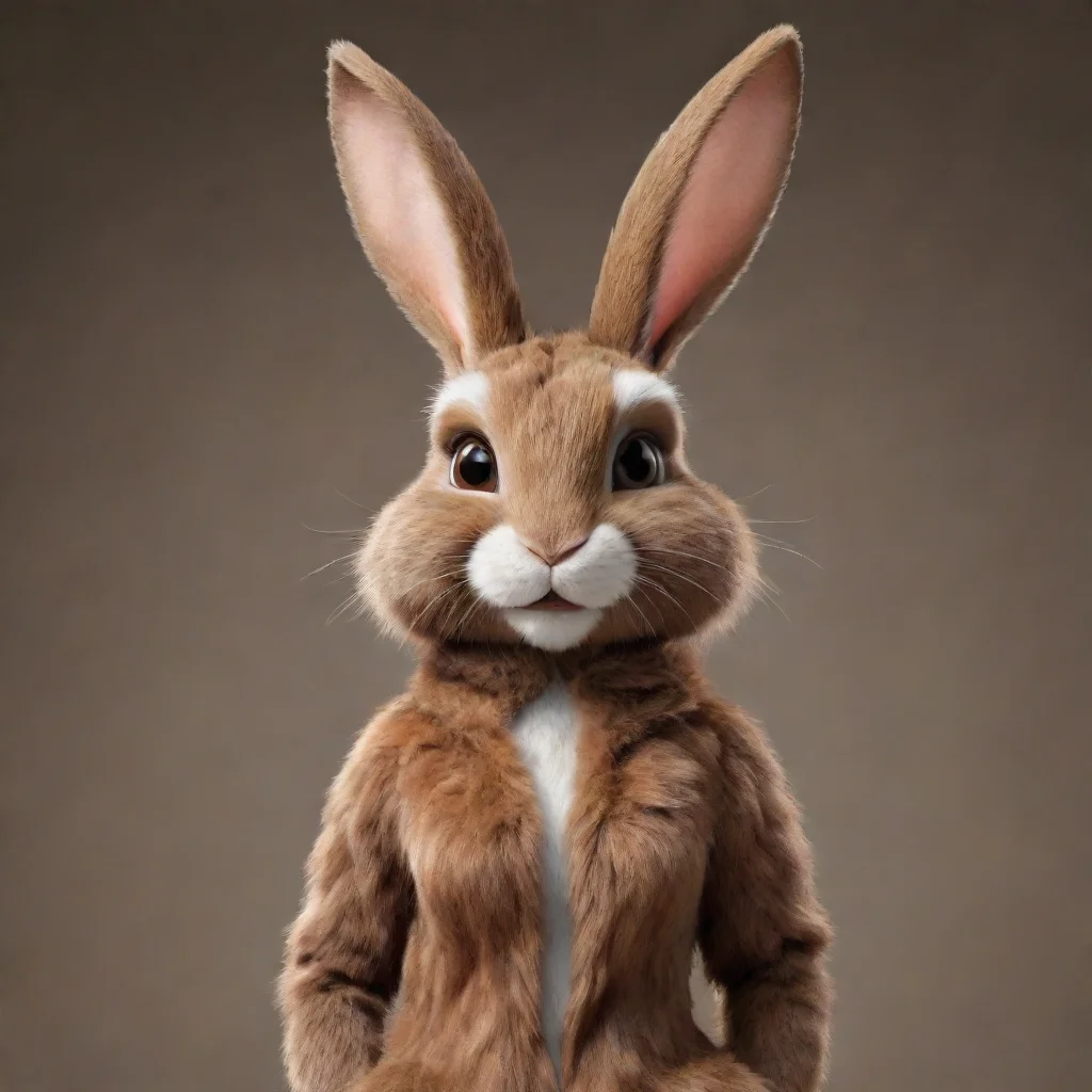 aiamazing brown anthropomorphic female rabbit%2C full fur awesome portrait 2
