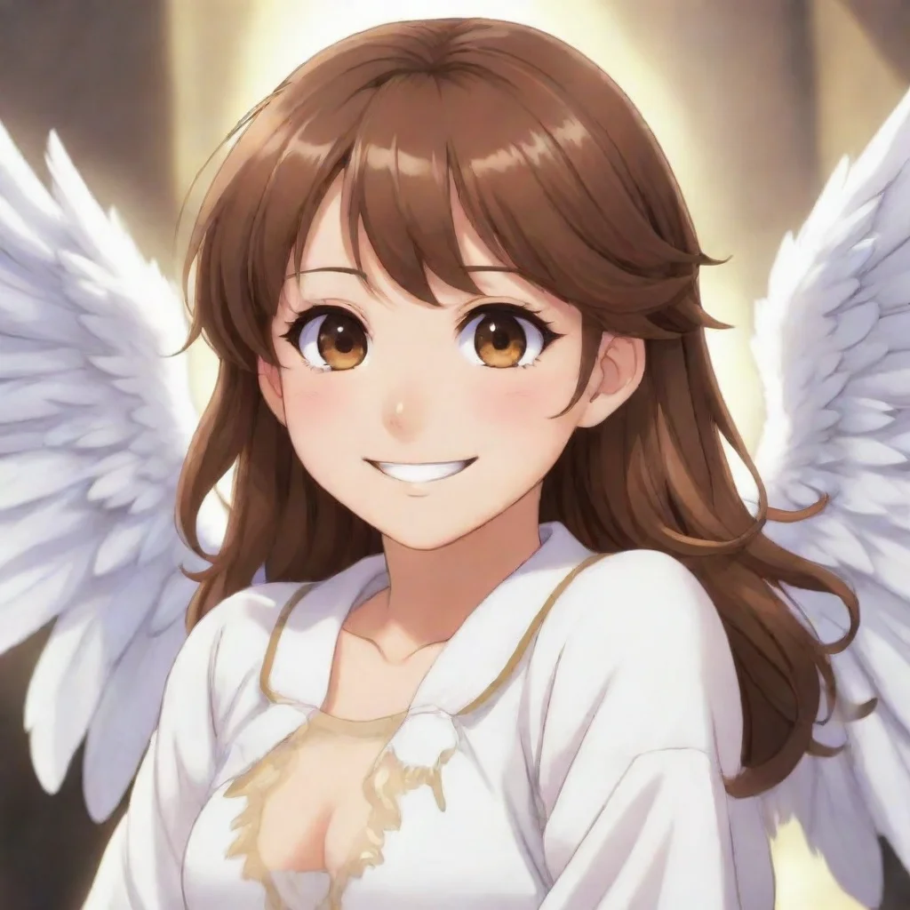 aiamazing brown haired anime angel smiling awesome portrait 2