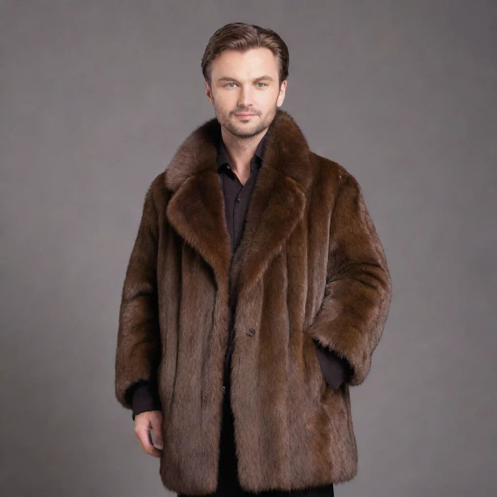 amazing brown mink fur covered male human awesome portrait 2