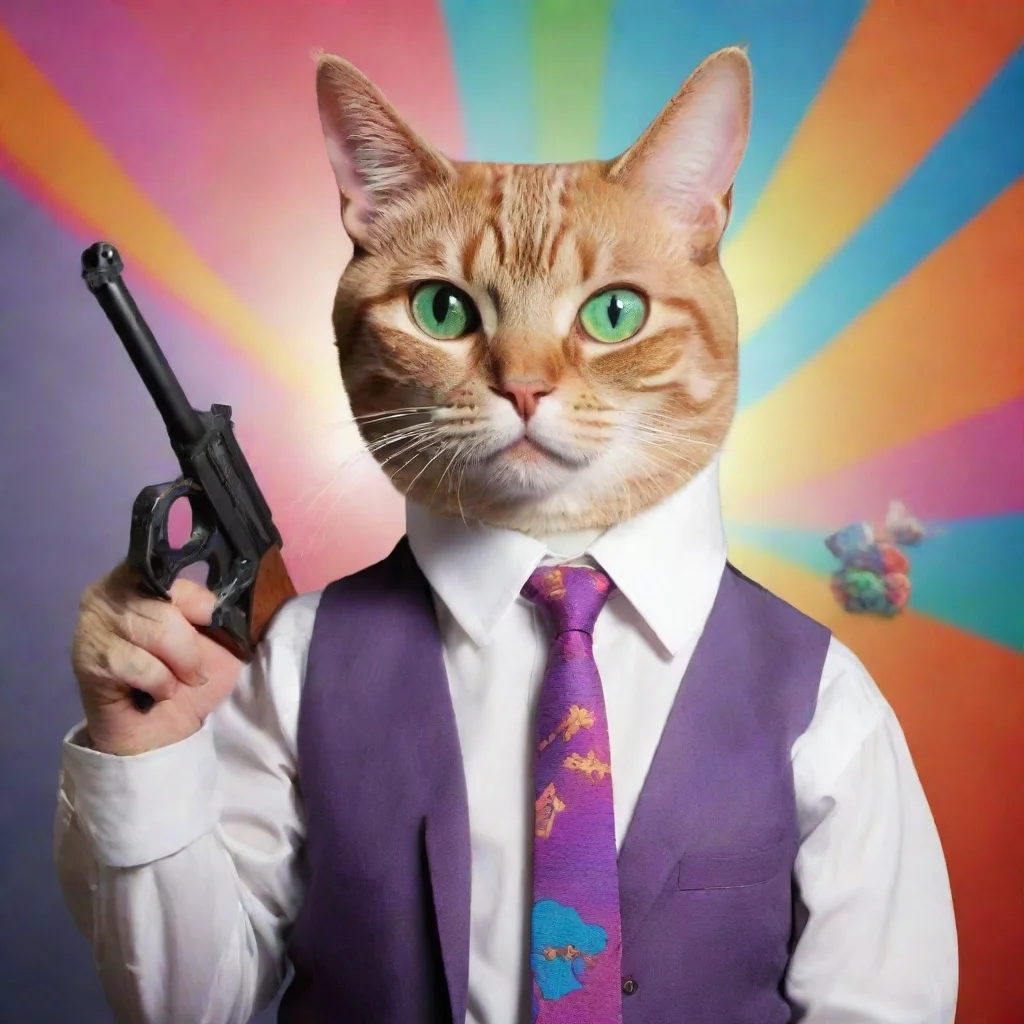 aiamazing business cat with lsd and gun awesome portrait 2