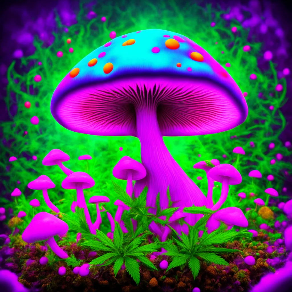 amazing cannabis mushroom psylocybin  psychedelic awesome portrait 2