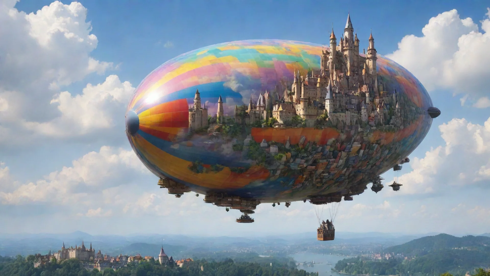aiamazing castle in sky amazing awesome architectural masterpiece wow hd colorful world floating blimp awesome portrait 2 wide