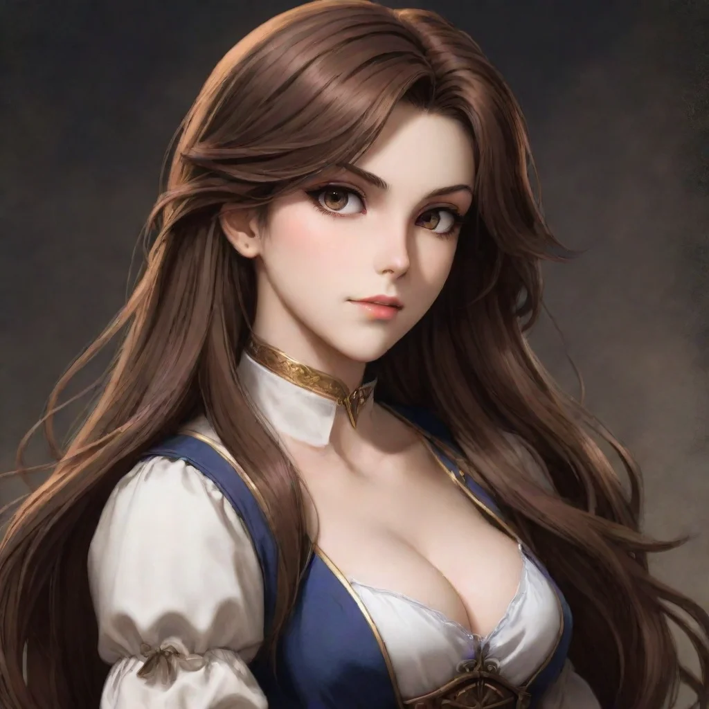 amazing castlevania girl longue brown hair awesome portrait 2