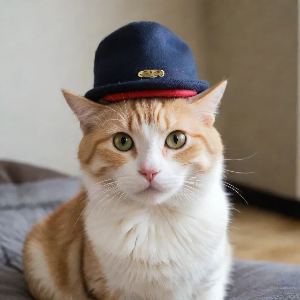 aiamazing cat in a hat awesome portrait 2