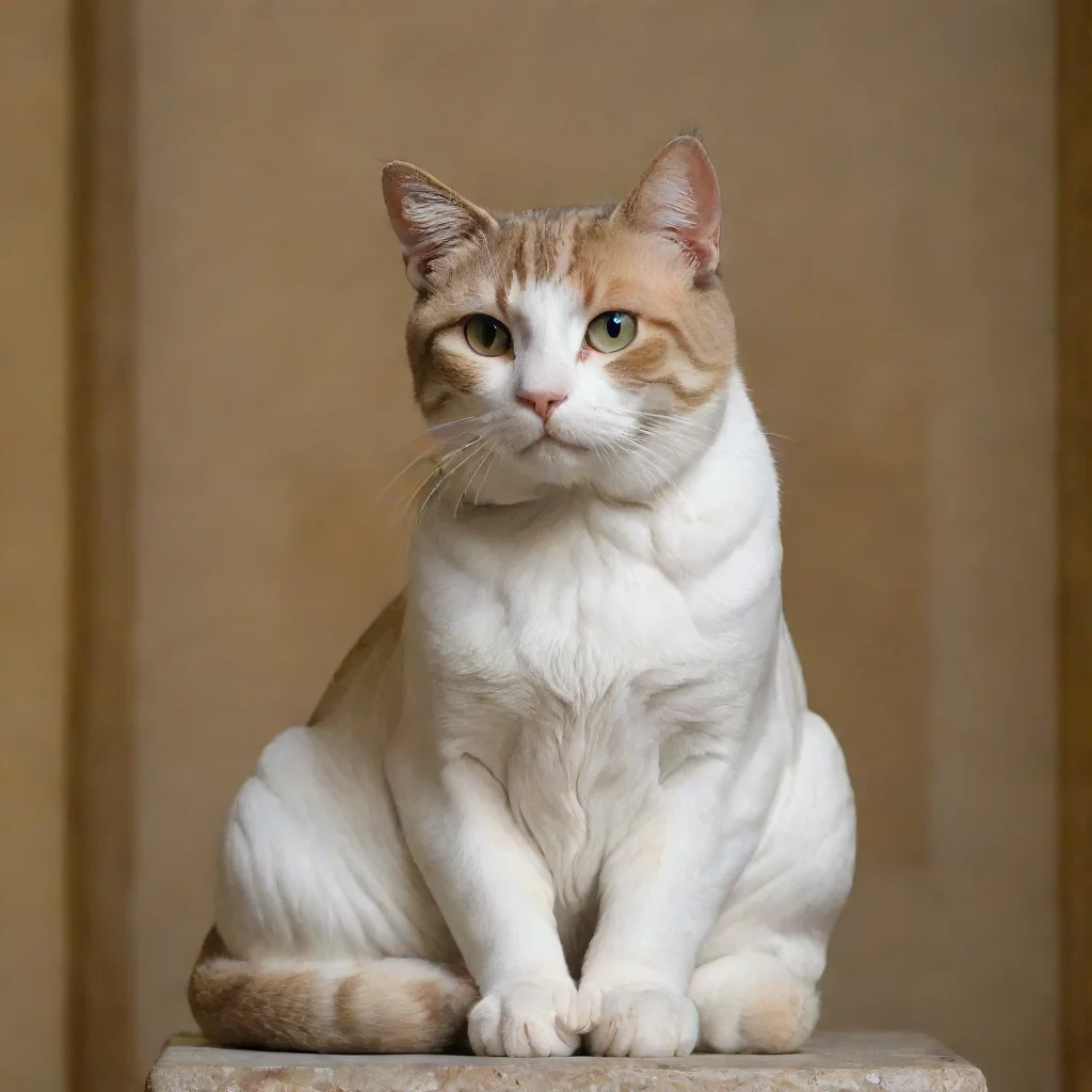 aiamazing cat with michelangelo%27s david awesome portrait 2