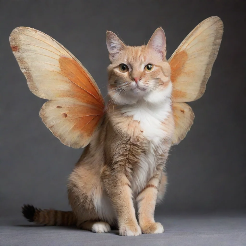 aiamazing cat with moth wings awesome portrait 2