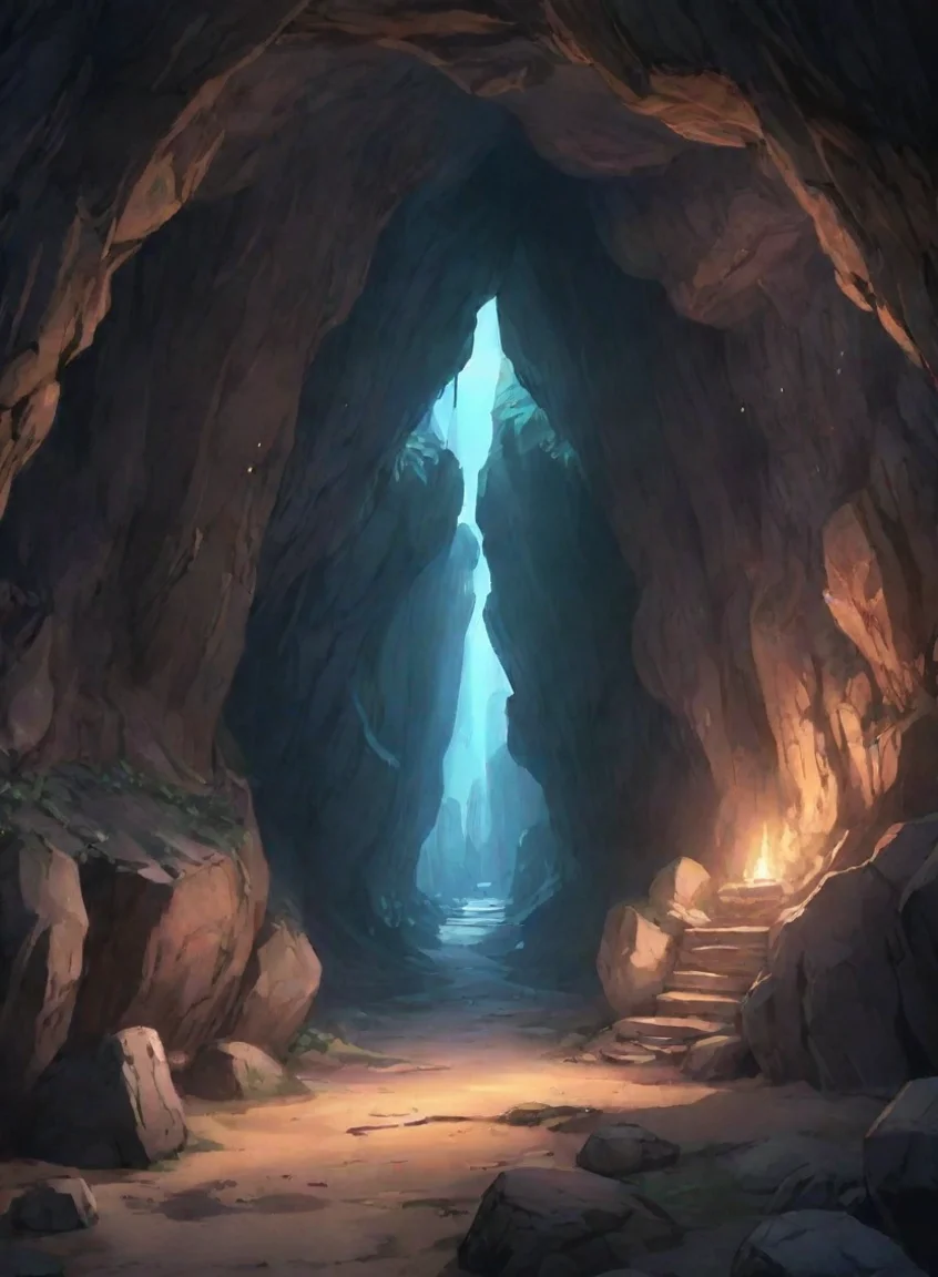 amazing cave lit hd anime aesthetic detailed environment  awesome portrait 2 portrait43