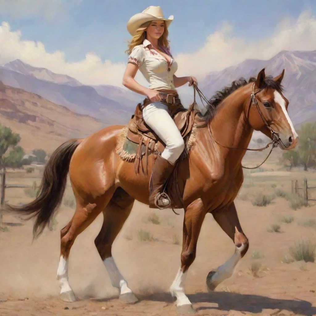 aiamazing centaur cowgirl awesome portrait 2