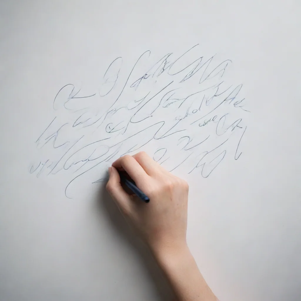 aiamazing chaotic handwriting of unconcentrated person awesome portrait 2