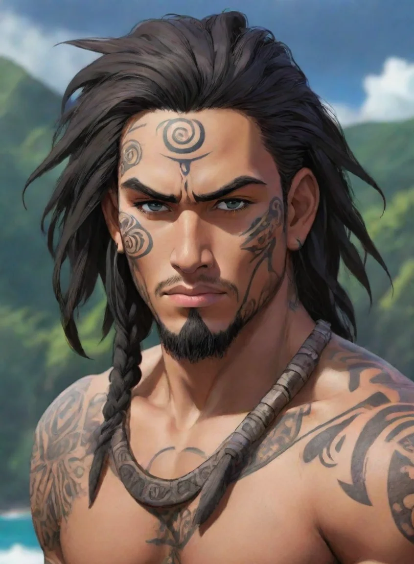 aiamazing character attractive hd anime art man maori pacific islanderepic detailed awesome portrait 2 portrait43