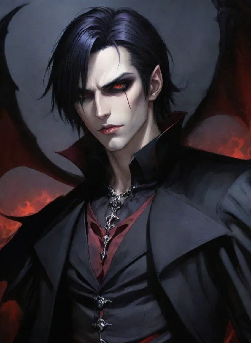 amazing character attractive hd anime art vampire man  epic detailed awesome portrait 2 portrait43