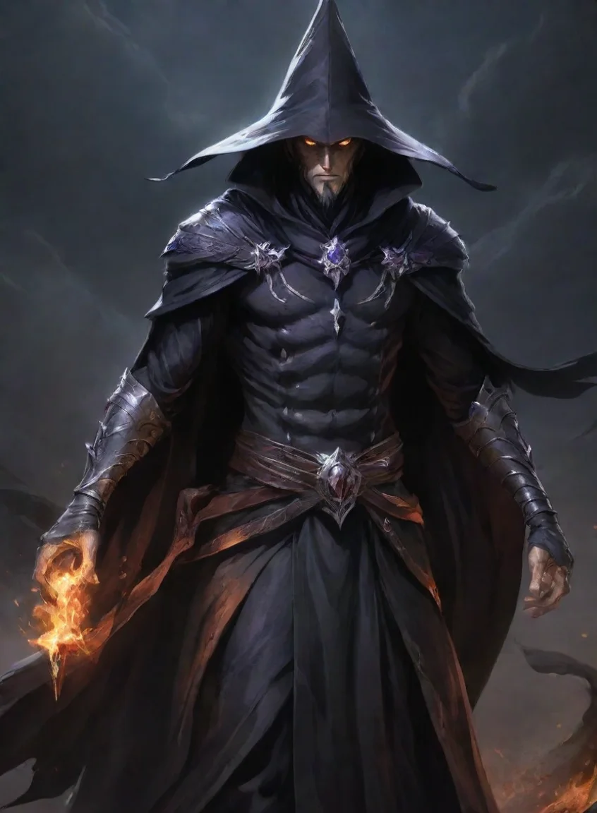 aiamazing character evil dark wizard warrior hd anime art man  epic detailed awesome portrait 2 portrait43