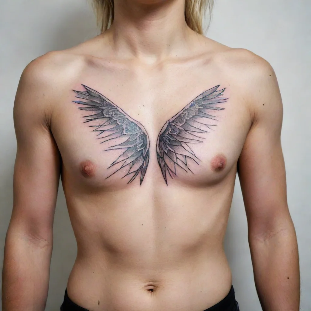 aiamazing chest fine line black and white tattoo awesome portrait 2